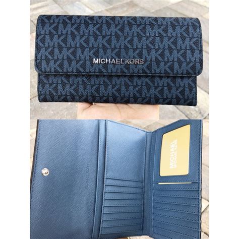 light blue michael kors wallet|michael kors navy blue wallet.